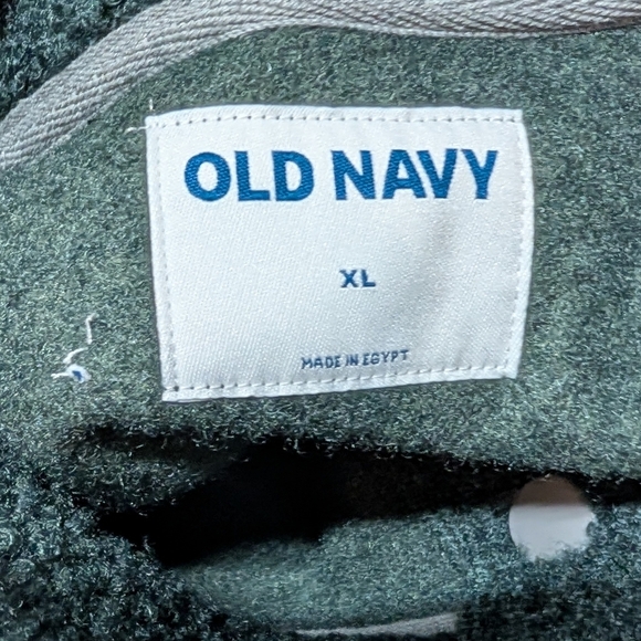 Old Navy Mens Boucle Sherpa Quarter Snap Pullover Sweater Green XL - Picture 6 of 6